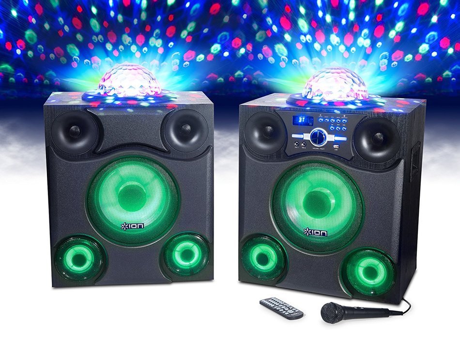 ION Audio Mega Party Express | Jumbo 600-watt Bluetooth Speaker System with Party Lights & Microphone (Speaker... N3