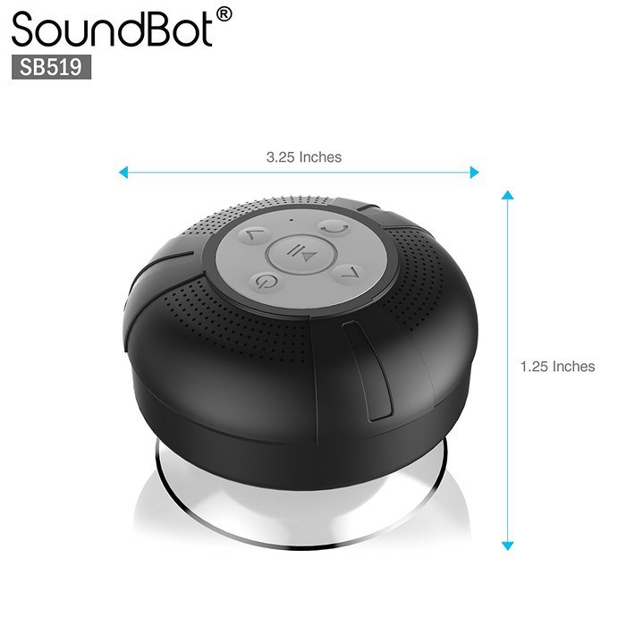 SoundBot&reg; SB512-PRO HD Premium Water & Shock Resistant Bluetooth Wireless Shower Speaker, Hands-Free Portable... N12