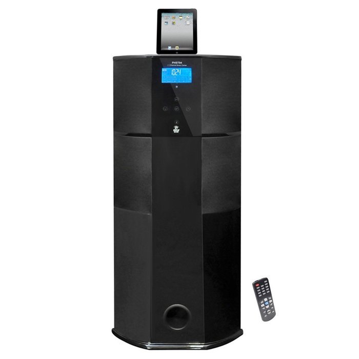 Pyle Home PHST94IPGL 600 Watt 2.1 Channel Home Theater Tower with Docking Station for iPod/iPhone/iPad (Black...