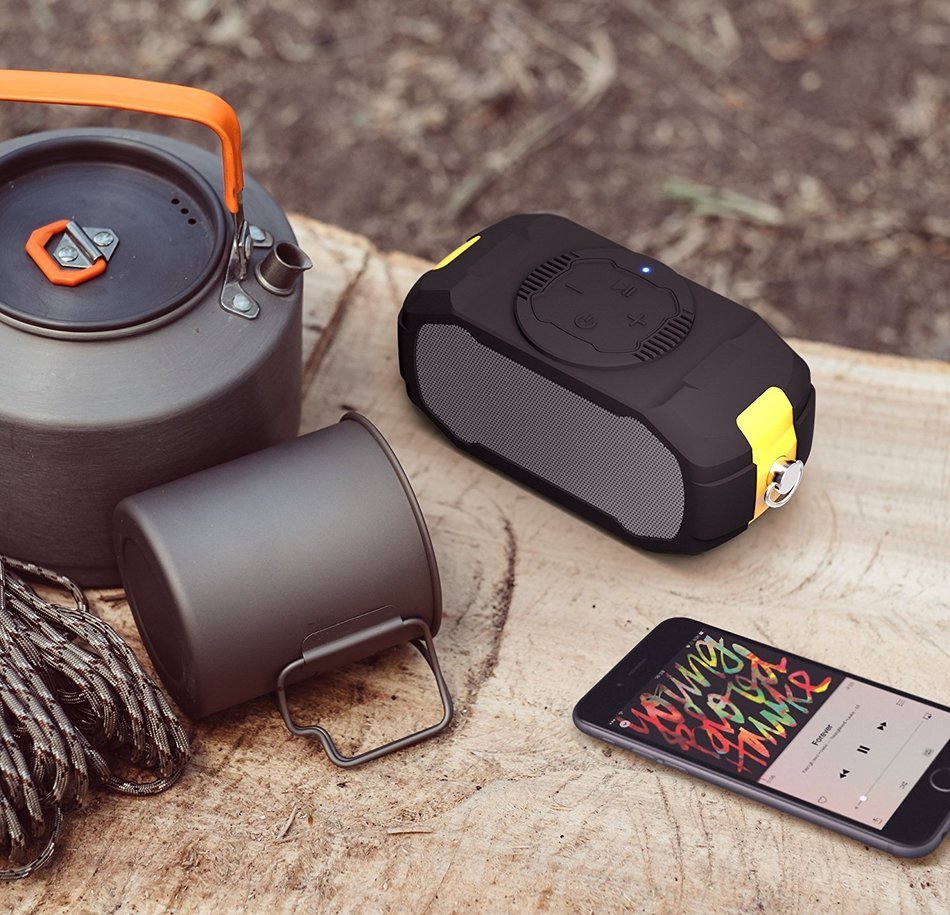 Photive S5 Compact Water Resistant Portable Bluetooth Speaker N8