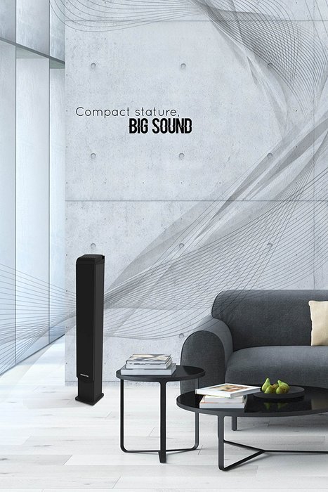 ART+SOUND AR1005 Bluetooth Tower Speaker With LED Indicator, Built-In FM Radio & Charging Docking Station, Remote... N4