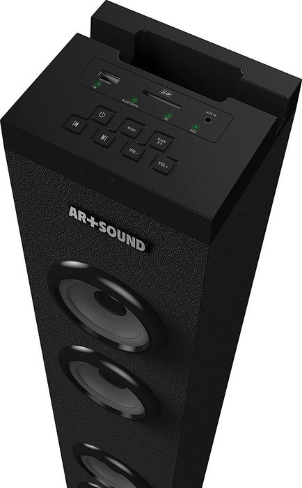 ART+SOUND AR1005 Bluetooth Tower Speaker With LED Indicator, Built-In FM Radio & Charging Docking Station, Remote... N7