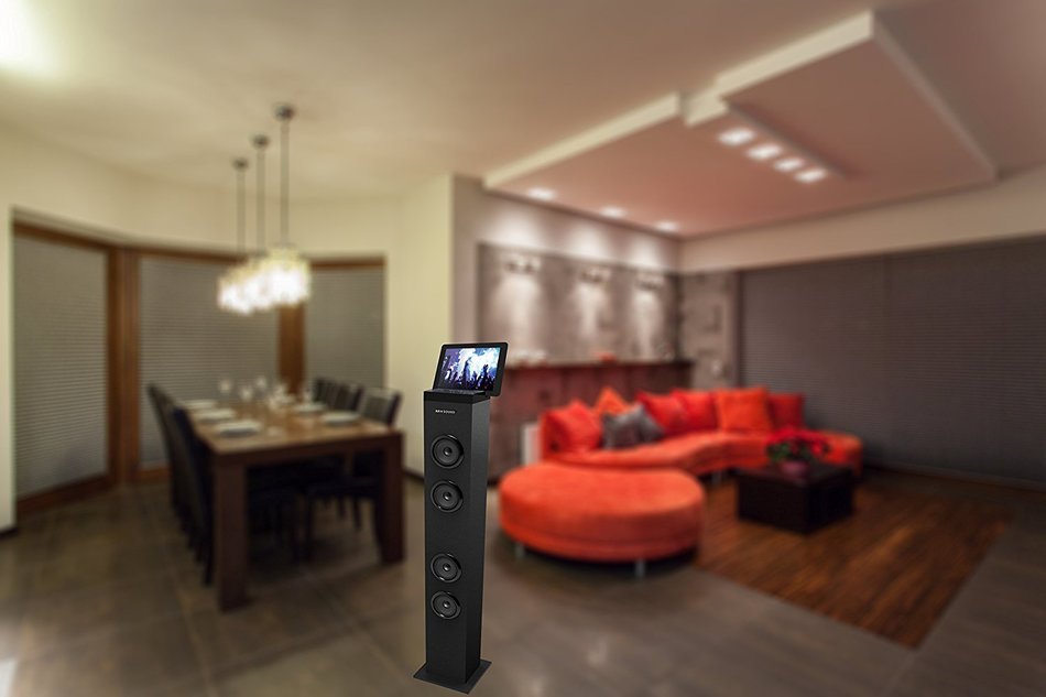 ART+SOUND AR1005 Bluetooth Tower Speaker With LED Indicator, Built-In FM Radio & Charging Docking Station, Remote... N8