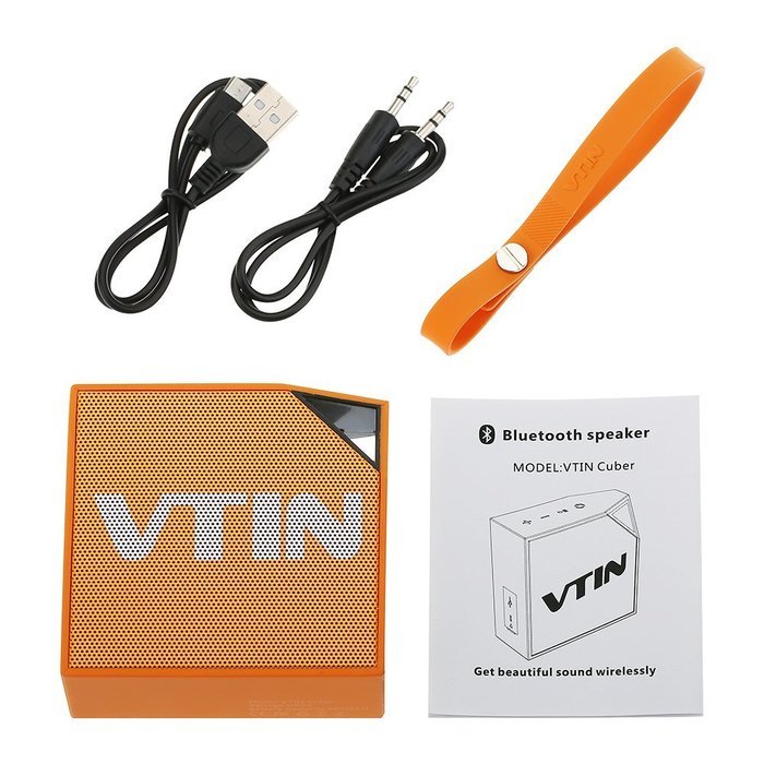 Vtin Cuber Waterproof Speakers Bluetooth 4.0 Speakers with 5W Audio Driver and IP67 Waterproof Design for iPhone... N21