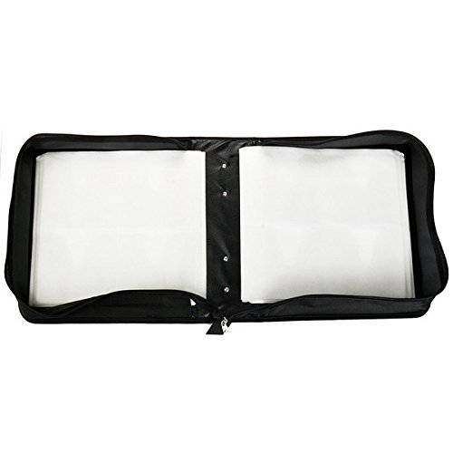 BephaMart 288 Disc Capacity CD DVD Storage Holder Box Cover Carrying Case Organizer Black N5