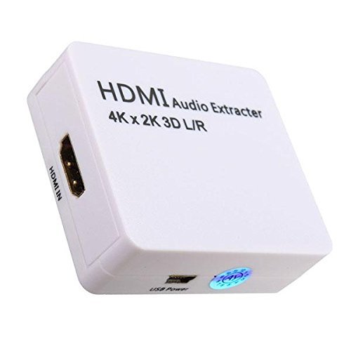 BephaMart 1x2 Mini HDMI Audio Extracter Splitter 1 In 2 Out Support 3D 4K 2K N2