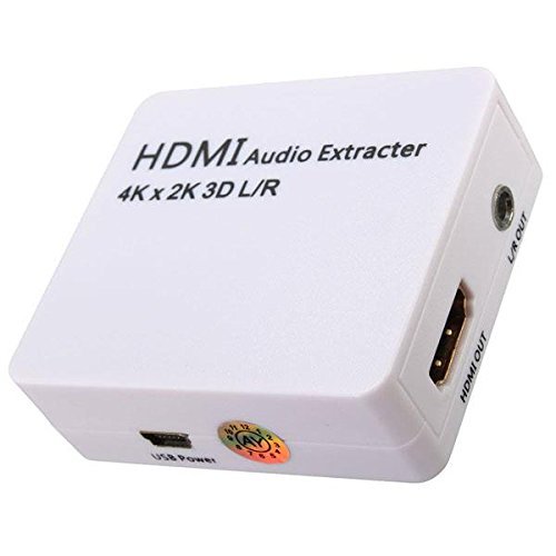 BephaMart 1x2 Mini HDMI Audio Extracter Splitter 1 In 2 Out Support 3D 4K 2K N5