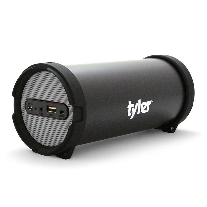 Tyler Portable Wireless Bluetooth Speaker TWS402-SL, Indoor/Outdoor 2.1 Hi-Fi Stereo Cylinder Loud Speaker, with...