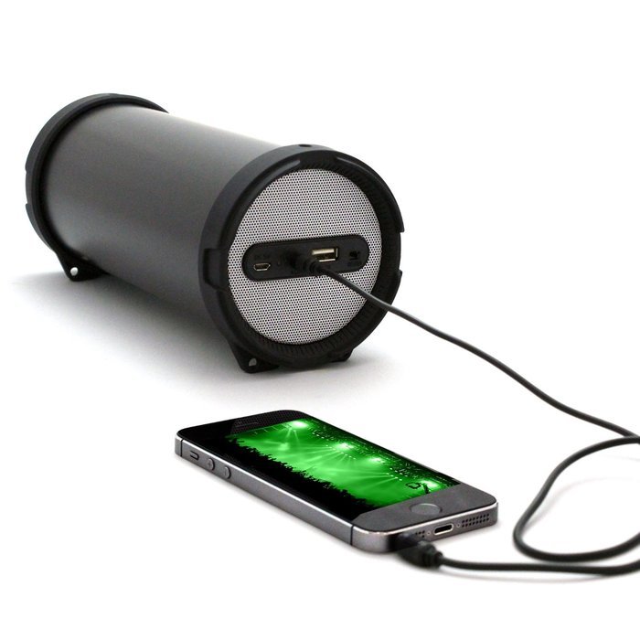 Tyler Portable Wireless Bluetooth Speaker TWS402-SL, Indoor/Outdoor 2.1 Hi-Fi Stereo Cylinder Loud Speaker, with... N4