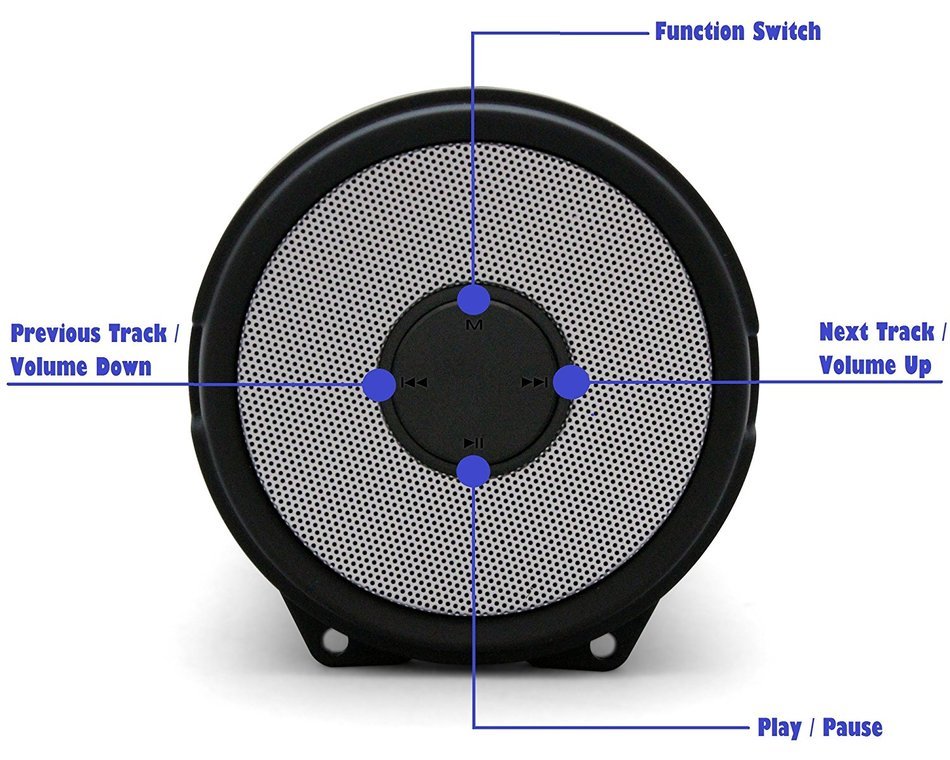 Tyler Portable Wireless Bluetooth Speaker TWS402-SL, Indoor/Outdoor 2.1 Hi-Fi Stereo Cylinder Loud Speaker, with... N5