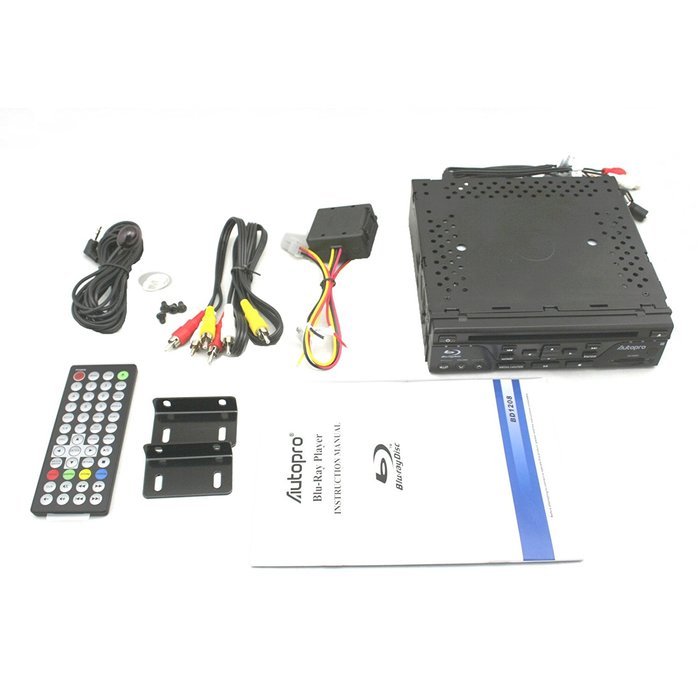 Autopro Blu-ray 1 Din in Dash DVD Player with USB SD(SDHC) Support Mp3 Mpeg4 Divx CD VCD DVD Blue-ray DVD N4
