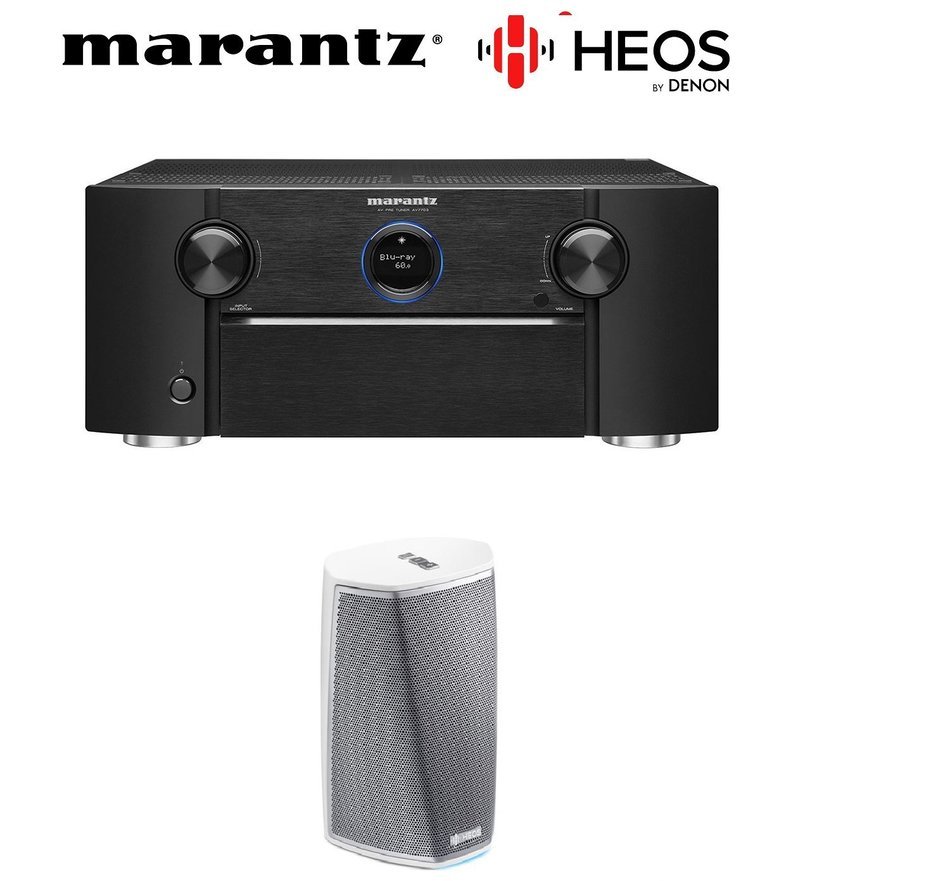 Marantz AV7703 Home Theater Preamp/Processor with 11.2 Channel Processing and Dolby Atmos + Denon HEOS 1 Wireless...