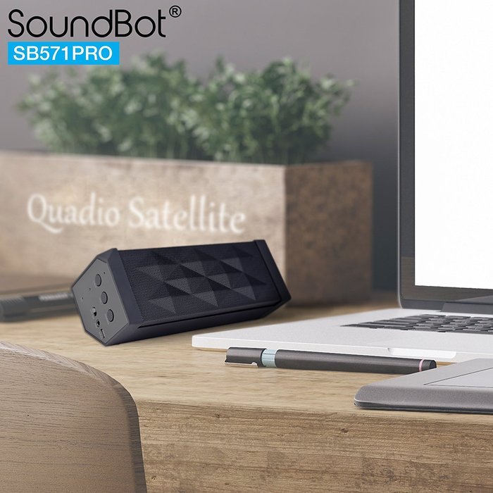 SoundBot SB571PRO Bluetooth QUADIO Satellite Portable Wireless Speaker w/ Multi-Unit Multi-Point Connectivity... N8