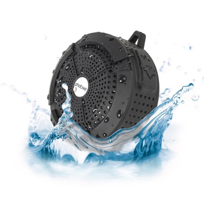 Photive Rain WaterProof Portable Bluetooth Shower speaker. Rugged Wireless Outdoor/Shower Speaker with Built in...