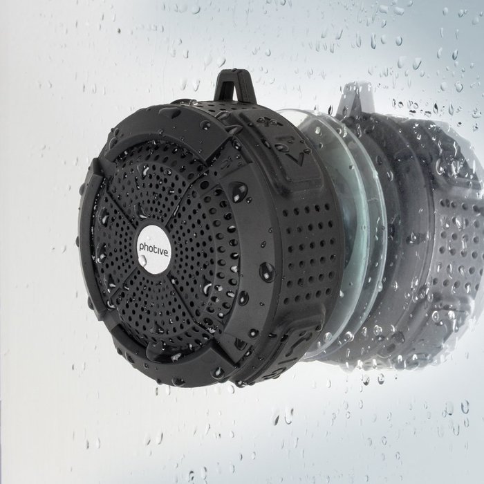 Photive Rain WaterProof Portable Bluetooth Shower speaker. Rugged Wireless Outdoor/Shower Speaker with Built in... N6