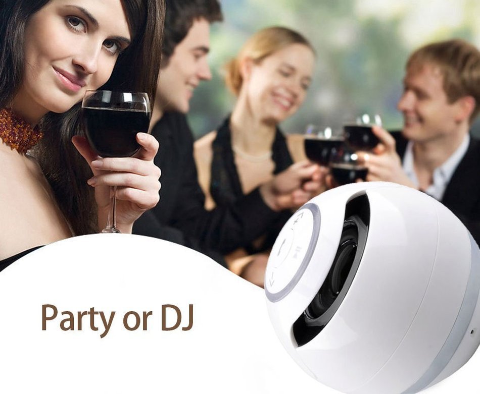 Magic Ball!BOOMER VIVI Wireless Bluetooth Speakers B22 With Subwoofer Mini Round Hi-Fi Speaker Portable Speakers... N16