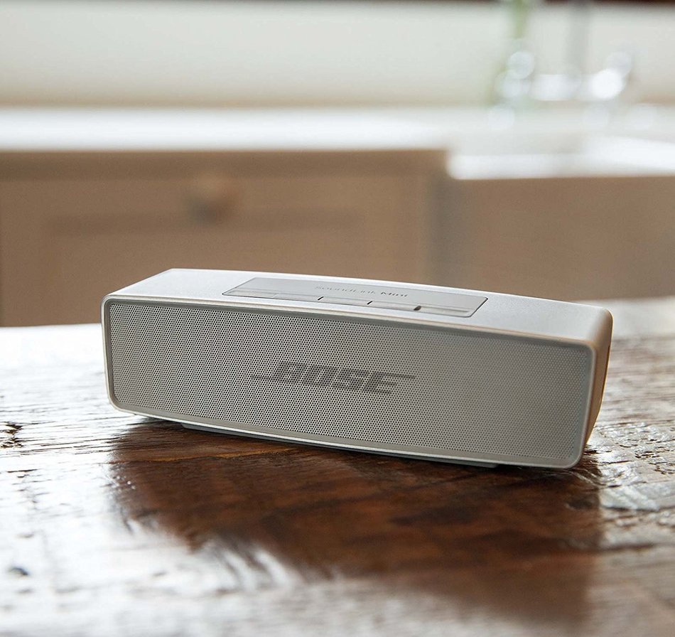 Bose SoundLink Mini II Bluetooth Wireless Speaker - Pearl w/ Charcoal Black Soft Silicon Cover & Travel Bag -... N2