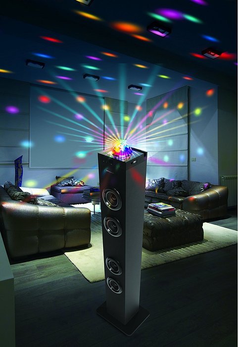 Polaroid Bluetooth Wireless Party Speaker with Dancing LED Lights, Portable & Rechargeable N6