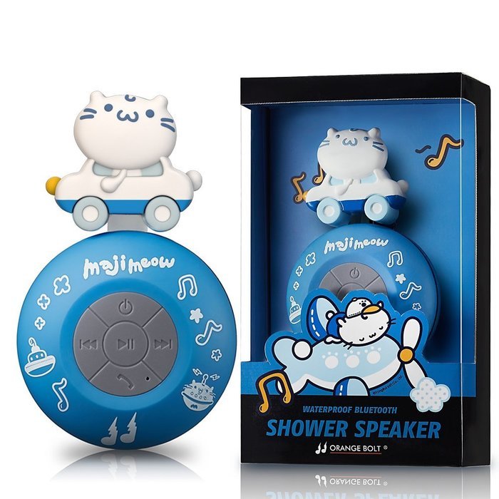 Wireless Bluetooth Speaker, Orange Bolt X Maji Meow Limited Edition Water Proof Resistant Shower Speaker Handsfree... N3