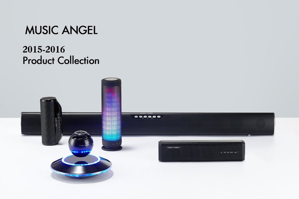 Music Angel JH-FD19 Levitating Portable Wireless Bluetooth Speakers with Microphone for iphone and ipad (Black) N14