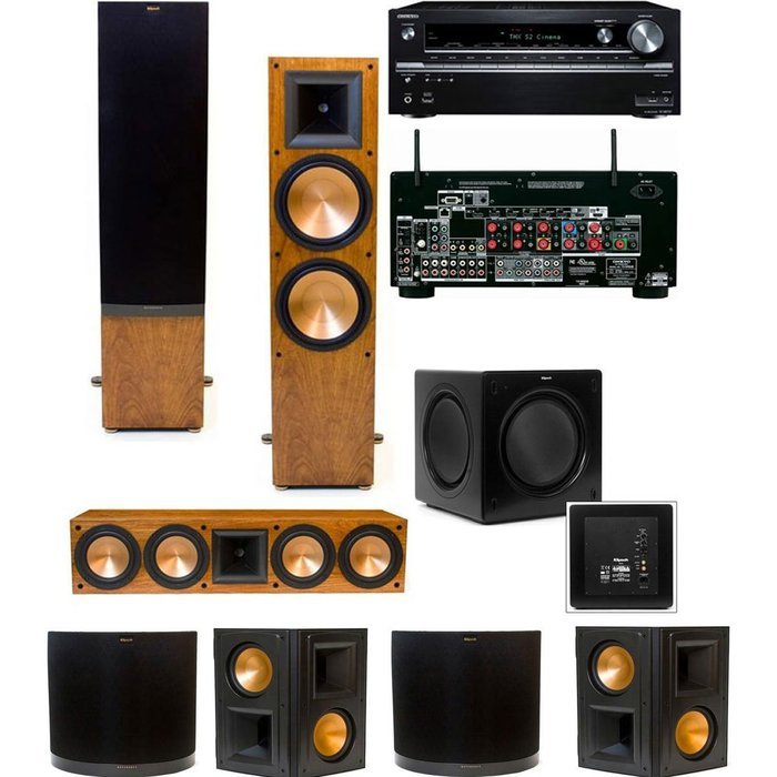 Klipsch RF-7 II 7.1 Home Theater Systemr-SW-310 (cherry) Onkyo TX-NR838 7.2