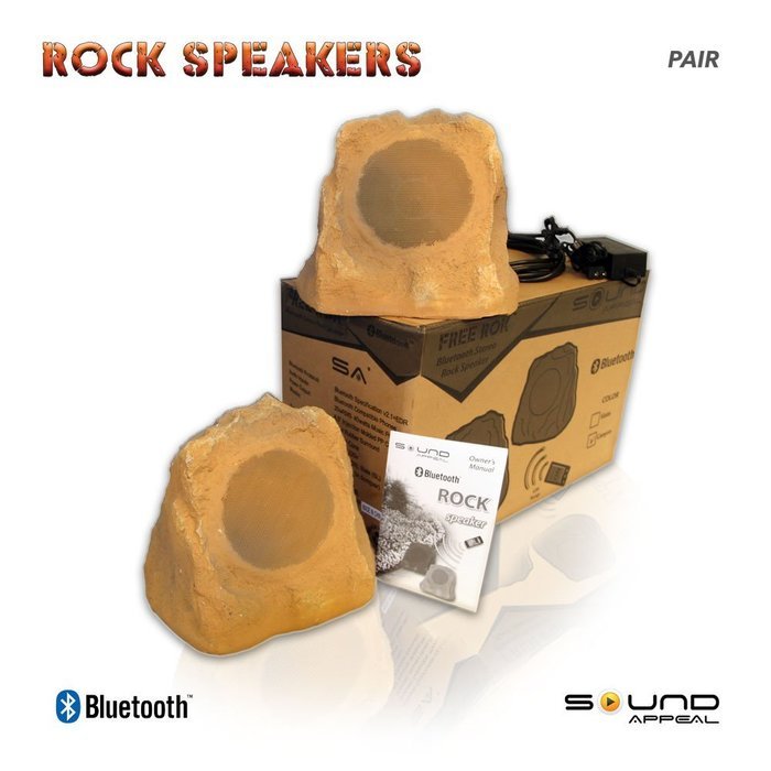 Bluetooth Outdoor Rock Speaker (canyon sandstone) - stereo pair by Sound Appeal N4