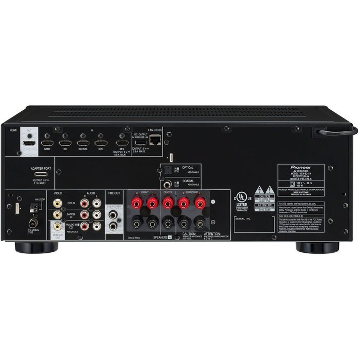 Pioneer VSX-824 5.2-Channel Network A/V Receiver (Black) + Klipsch HDT-600 Home Theater System Bundle N3
