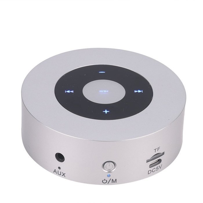 Mini Portable Bluetooth Speaker Support TF Card Siver Color