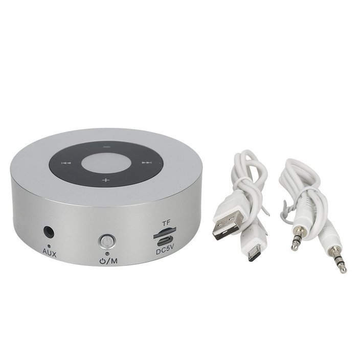 Mini Portable Bluetooth Speaker Support TF Card Siver Color N4