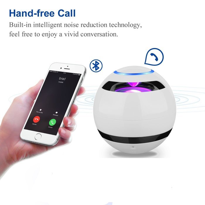 Protech T-168 Wireless Stereo Portable Mini Bluetooth Speaker Louder 3D Stereo Sound Microphone For Outdoor/Indoor... N12