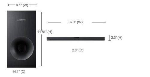 Samsung 2.1 Channel 120 Watts Home Theater Soundbar System with 60 Watt Subwoofer, Bluetooth, Soundshare, Smart... N8