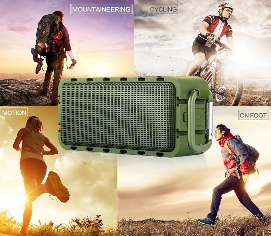 Waterproof Bluetooth Speaker - Ultra Portable Wireless Stereo Speaker - 10W Output Power with Enhanced Bass CSR4.0... N18