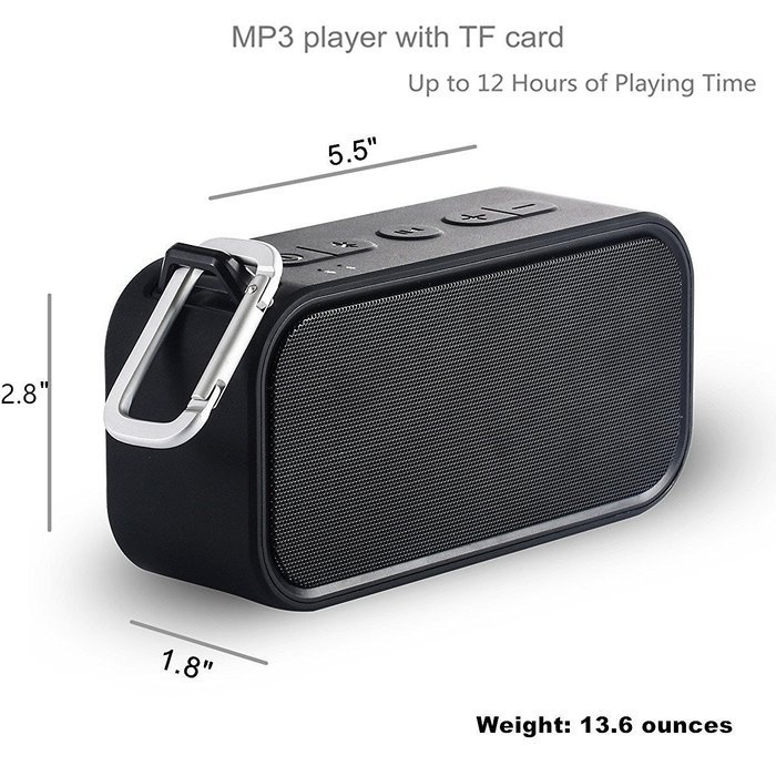 iCode Sports Portable Bluetooth Speaker with 360&deg; Surrounding Sounds, 12 Hour Play Rechargeable Battery ,Water... N4
