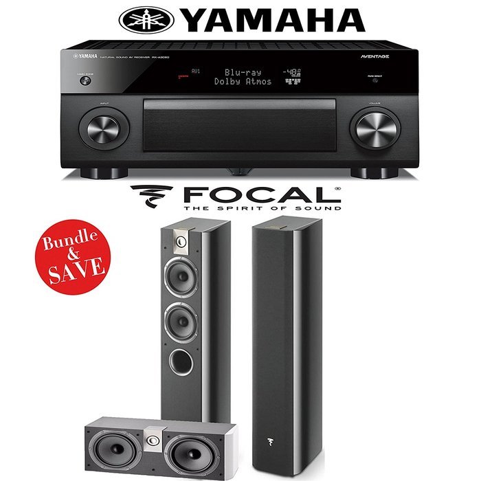 Yamaha RX-A2060BL AVENTAGE 9.2-Channel Network A/V Receiver + Focal Chorus 716 + Focal Chorus CC 700 - 3.0 High...