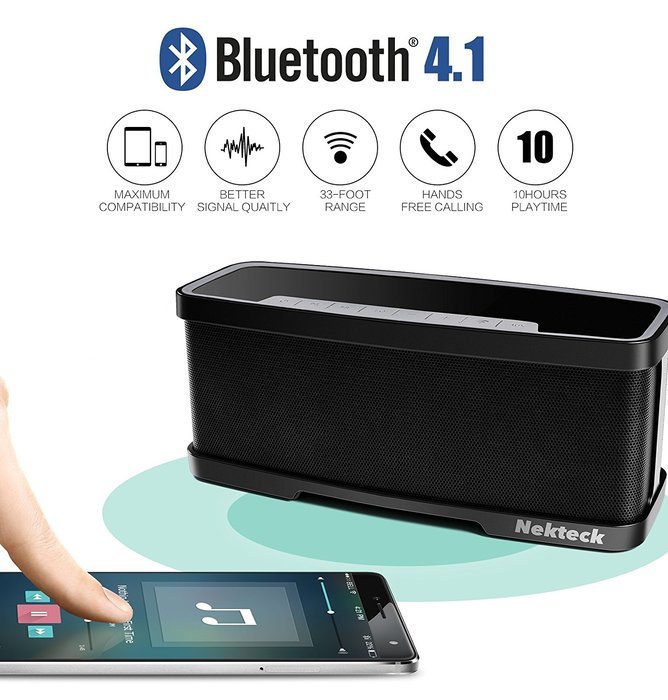 Nekteck NK-S1 Bluetooth Speakers 2.1 Channel Wireless Portable Speaker with Mic, Stereo 20W Premium Audio from... N5