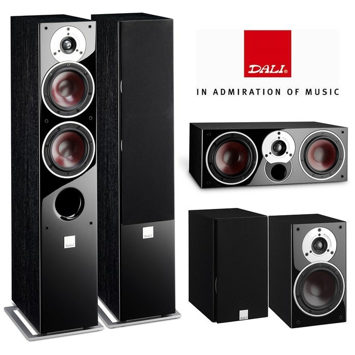 Dali 5-Piece Speaker System with Zensor 5, Zensor 1, and Zensor Vokal in Black Ash