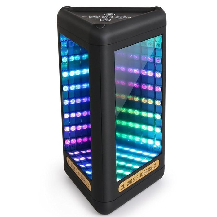 Portable Wireless Bluetooth Speakers with LED Lights Show, Lamhi 4.0 Mirror Speaker,10W Powerful Sound with AUX...
