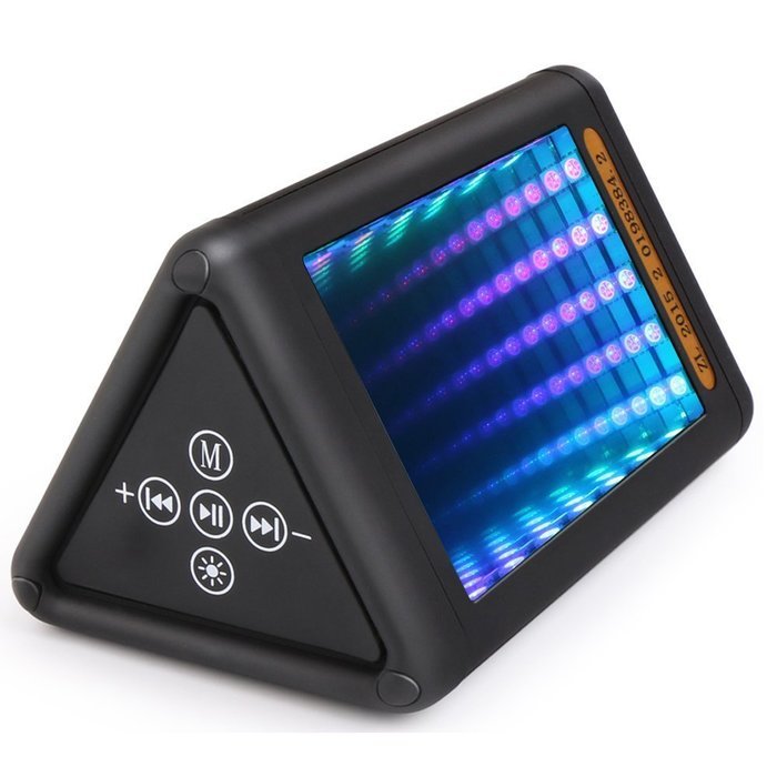 Portable Wireless Bluetooth Speakers with LED Lights Show, Lamhi 4.0 Mirror Speaker,10W Powerful Sound with AUX... N9