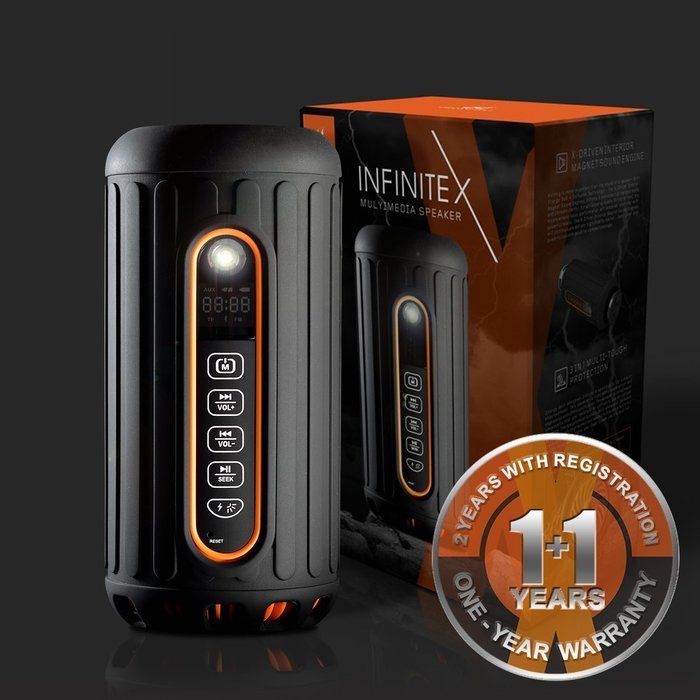 Bliiq Infinite X Portable Bluetooth Wireless Speaker, Waterproof, Dustproof, Shockproof with Built-in Power bank... N8