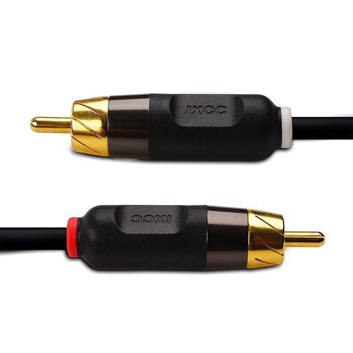 RCA Cable, iXCC 6ft Dual Shielded Gold-Plated 3.5mm Male to 2RCA Male Stereo Audio Y Cable N7