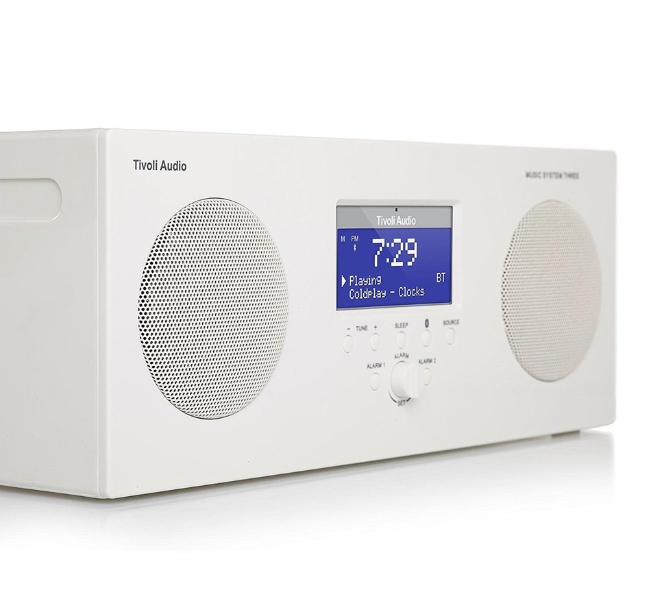 Tivoli Audio Music System Three Portable Hi-Fi System (White) N3
