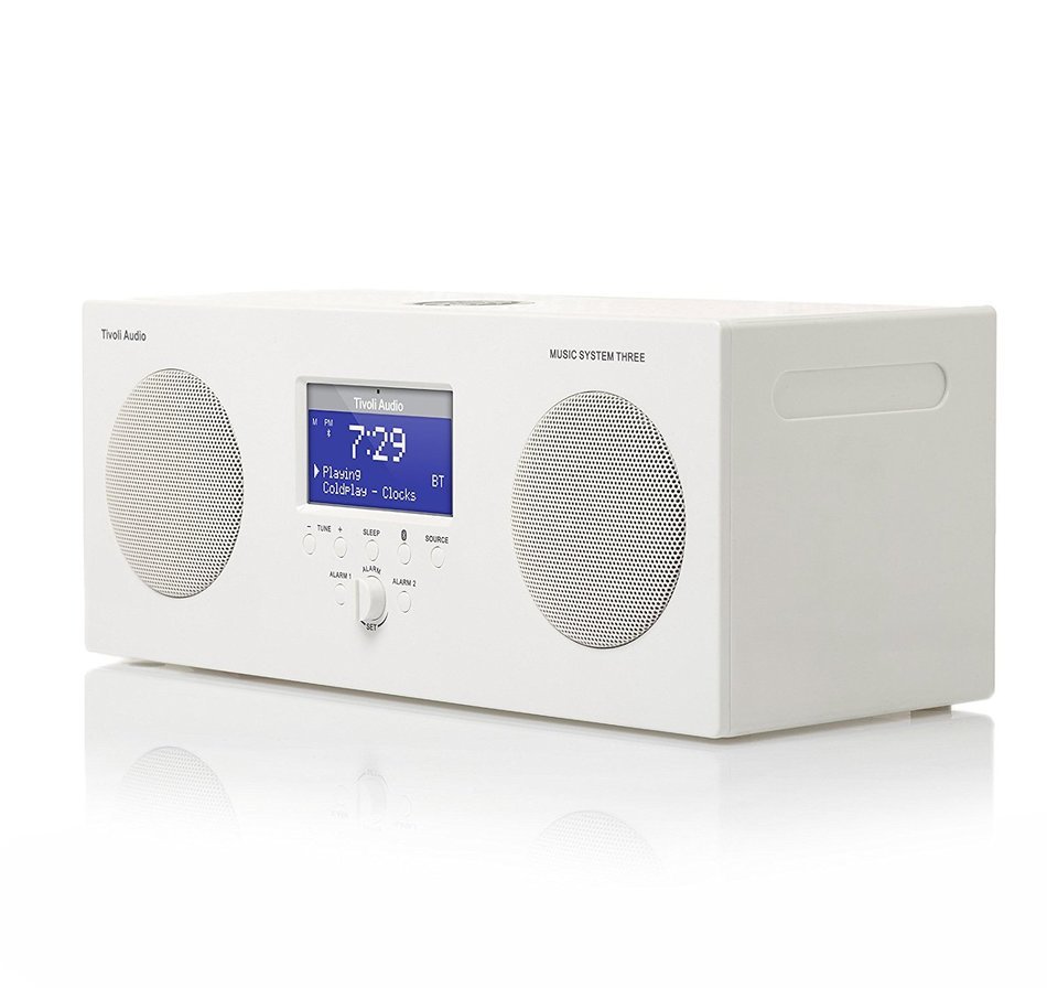 Tivoli Audio Music System Three Portable Hi-Fi System (White) N4
