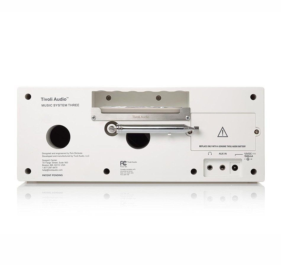 Tivoli Audio Music System Three Portable Hi-Fi System (White) N5