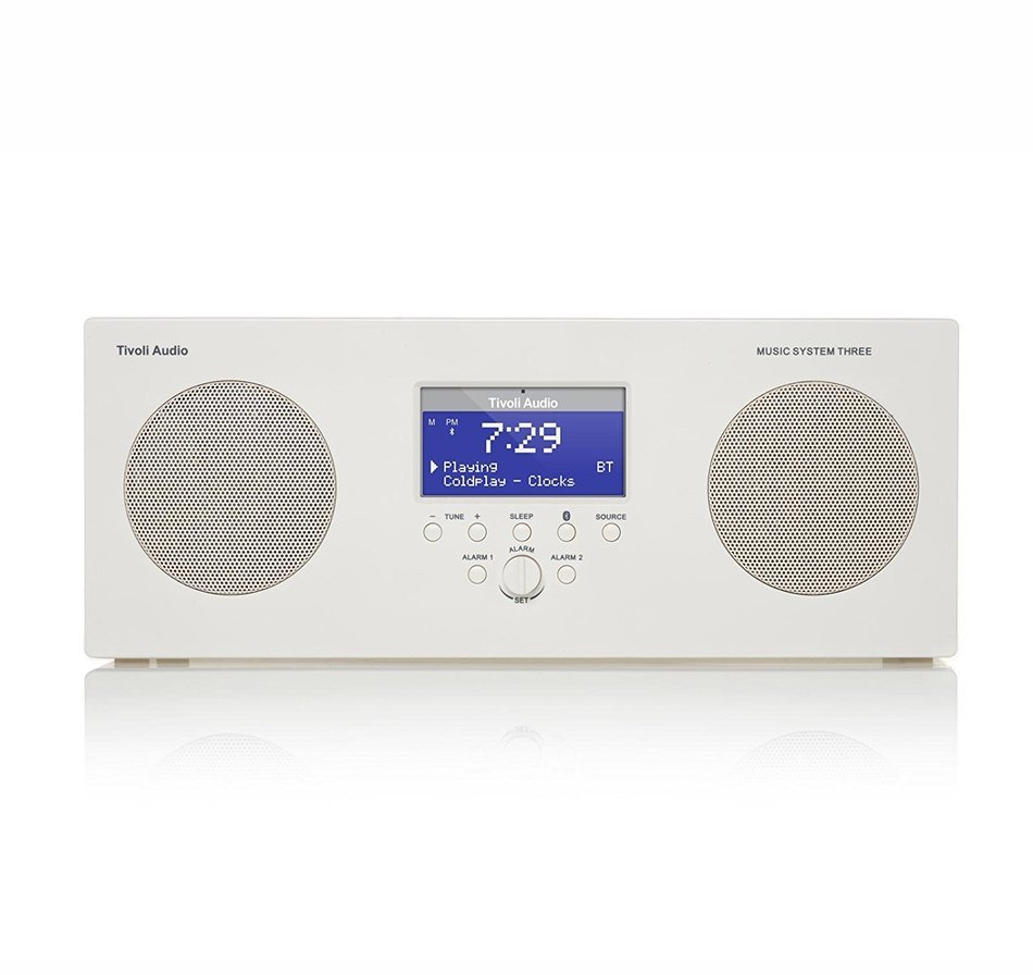 Tivoli Audio Music System Three Portable Hi-Fi System (White) N6