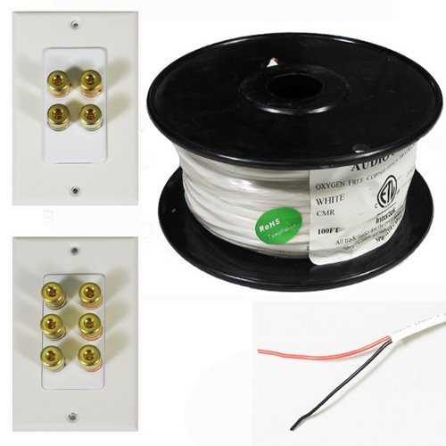 Theater Solutions 5.1 Home Audio Speakers 4 Speakers, 1 Center, 10" Powered Sub and More TS50WL51SET4 N4