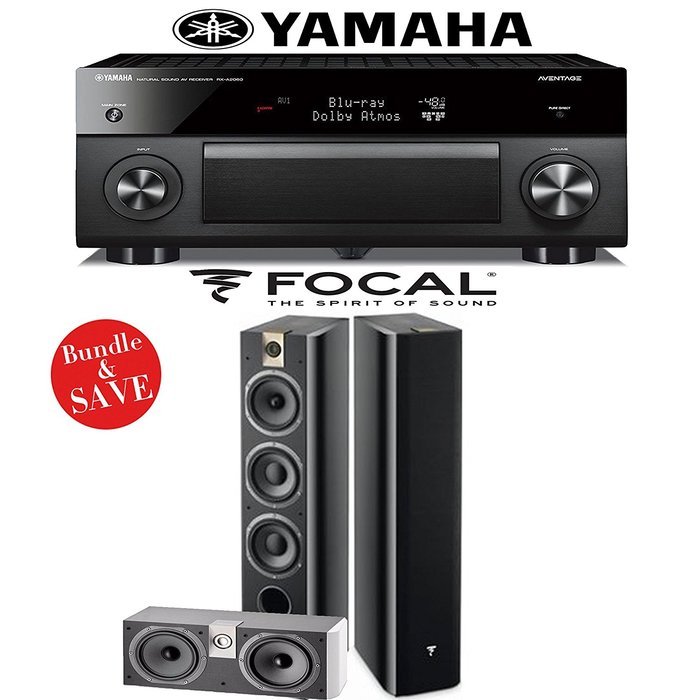 Yamaha RX-A2060BL AVENTAGE 9.2-Channel Network A/V Receiver + Focal Chorus 726 + Focal Chorus CC 700 - 3.0 High...
