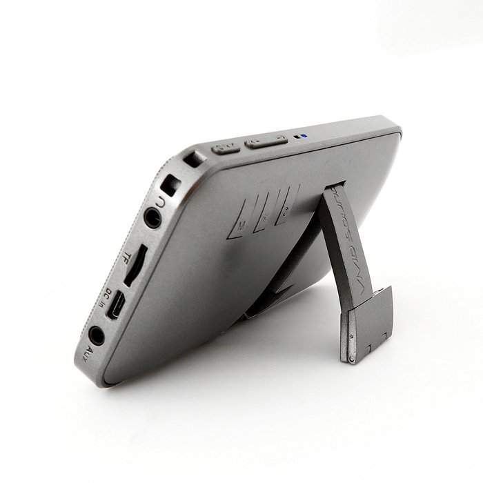 [UPGRADED] SHABA Ultra Slim Pocket Portable Bluetooth Speaker with LED Light, Phone Stand, TF Card, FM Radio,... N8