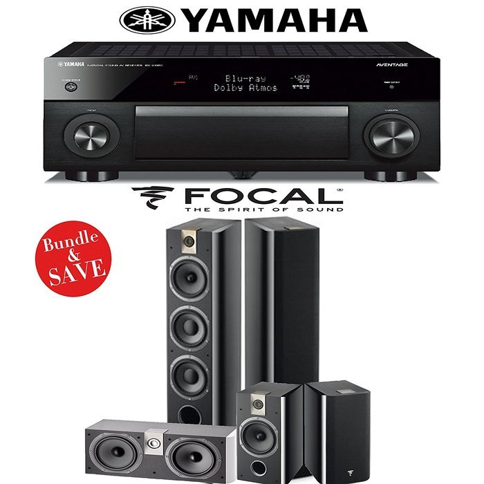 Focal Chorus 726 5.0 High Performance Home Theater System with Yamaha AVENTAGE RX-A1060BL 7.2-Ch Network AV Receiver