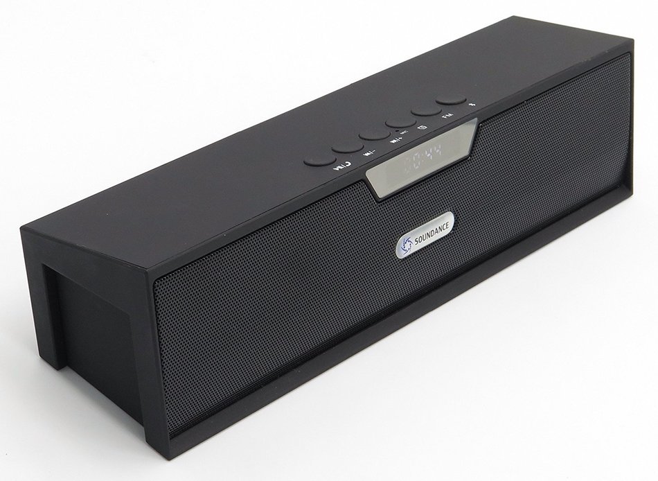 Soundance Portable Stereo Bluetooth Speakers with Enhanced Bass Resonator, FM Radio, Built-in Mic, LED Display...