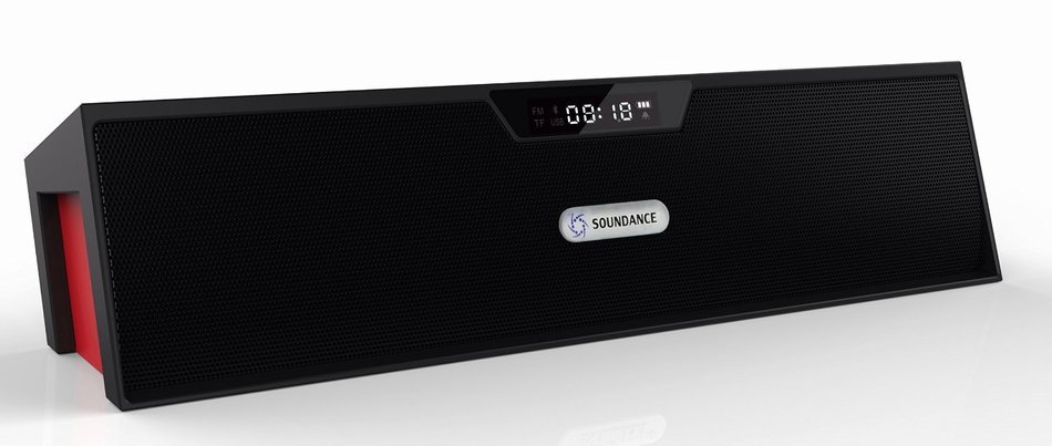 Soundance Portable Stereo Bluetooth Speakers with Enhanced Bass Resonator, FM Radio, Built-in Mic, LED Display... N11
